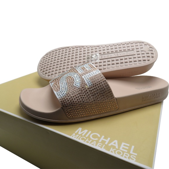 michael michael kors women's gilmore pool slide sandals